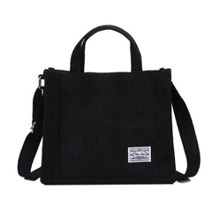 Autumn Corduroy Casual Women's Tote Shoulder Bag Art Canvas Crossbody Bag