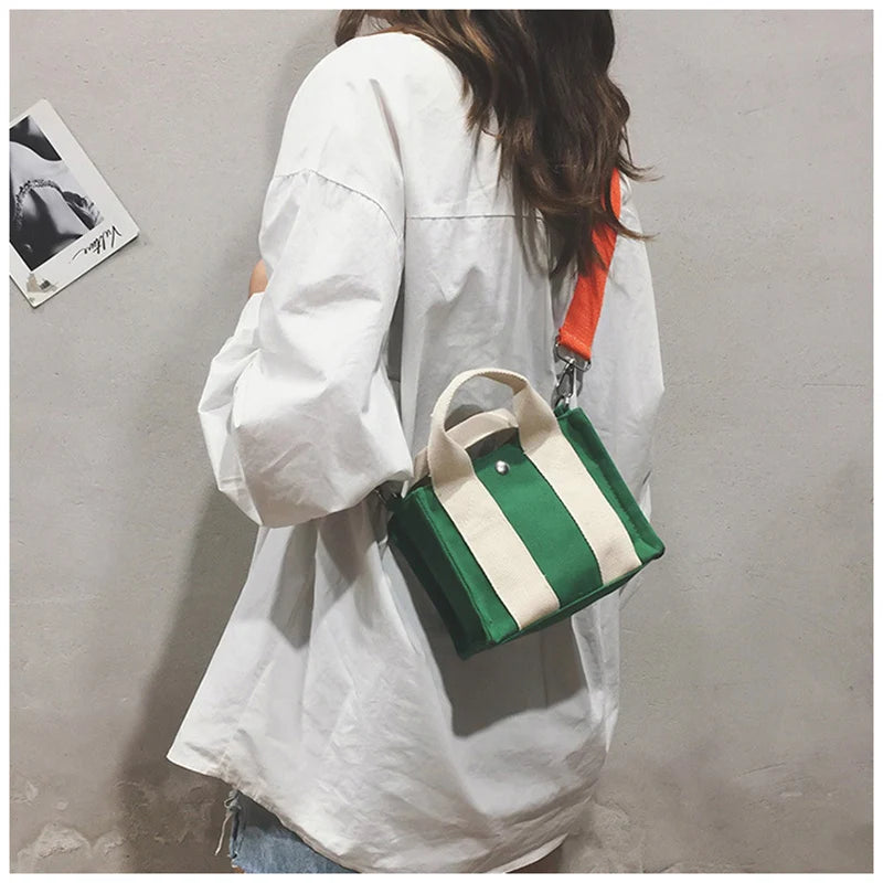 Autumn Canvas Crossbody Bag Top-handle Shoulder Purse