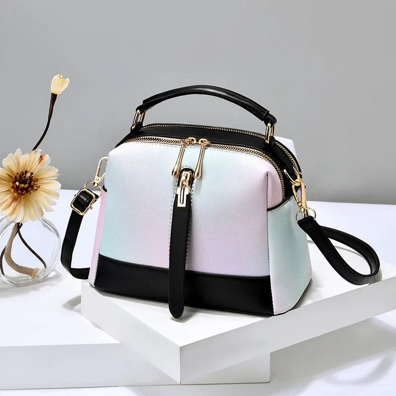 Autumn Gradient Texture Handbag Women All-match Shoulder Messenger Bag