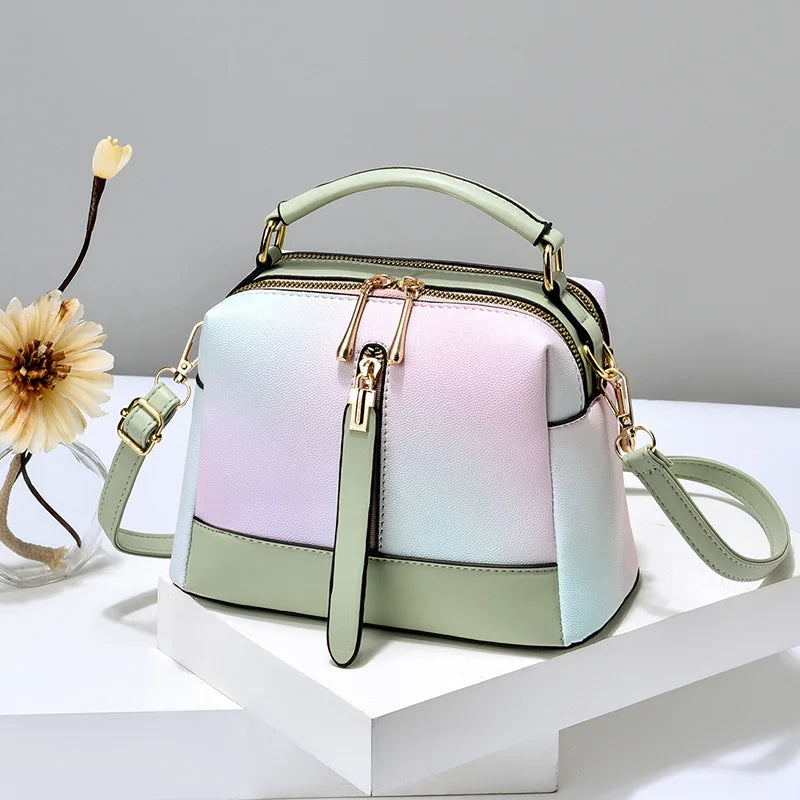 Autumn Gradient Texture Handbag Women All-match Shoulder Messenger Bag