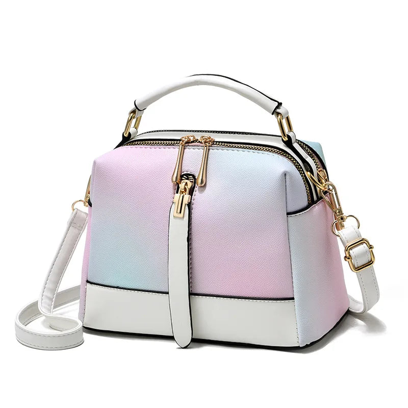 Autumn Gradient Texture Handbag Women All-match Shoulder Messenger Bag