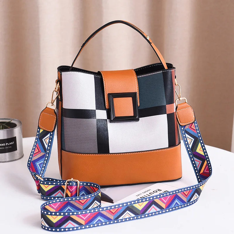 Autumn Bucket Bag Women Shoulder Messenger Handbag