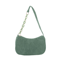 Autumn Canvas Chain Shoulder Handle Bag Small Clutch Handbag