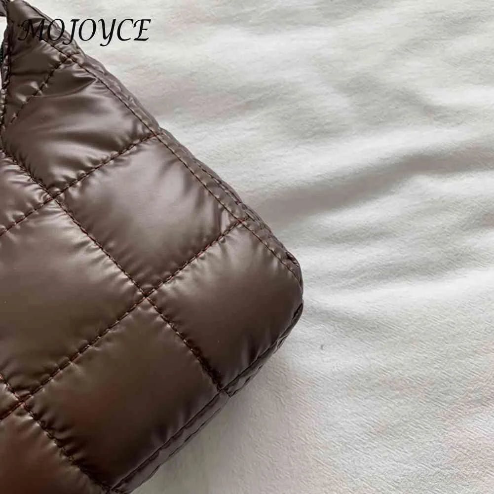 Casual Quilted Female Underarm Bag with Small Round Purse