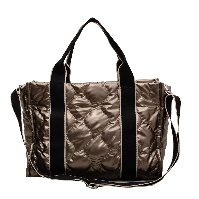 Quilted Cotton Crossbody Bag Large Capacity Shoulder Bag
