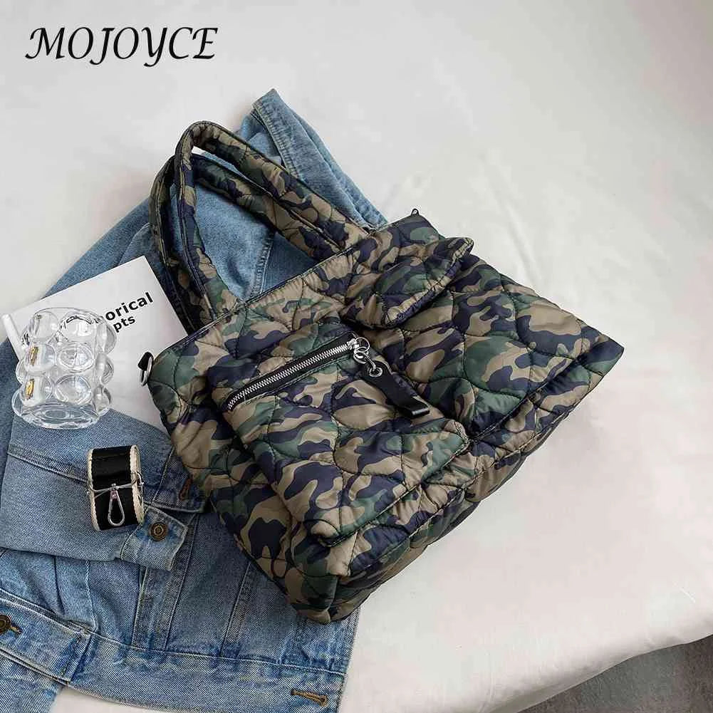 Large Capacity Casual Down Padded Shoulder Bags for Travel