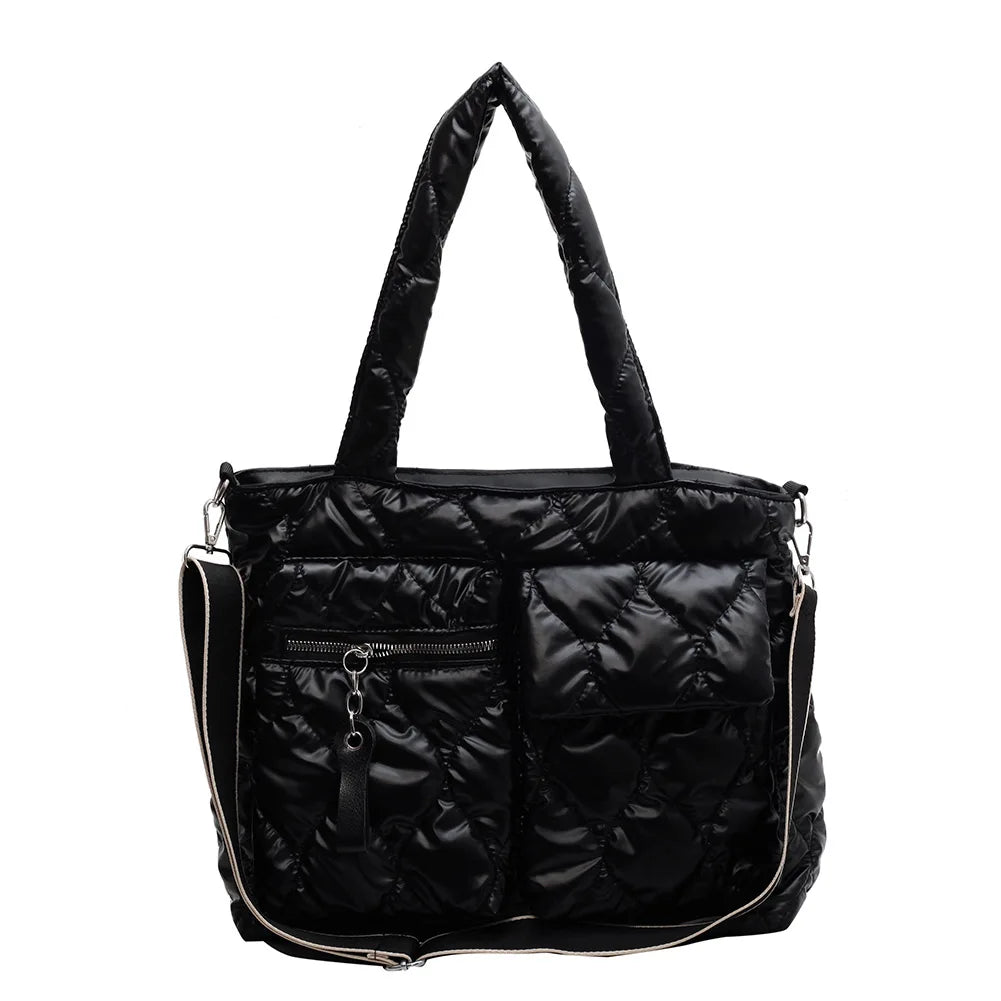 Quilted Shoulder Bag Large Capacity Casual Tote Bag