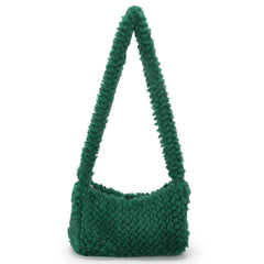 Plush Underarm Bags Solid Women Top-handle Bags Casual Shoulder Bags