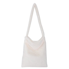 Large Capacity Girls School Bag Soft Plush Fur Tote for Travel Work