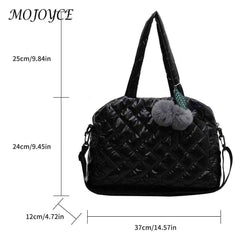 Quilted Shoulder Bag Large Capacity Crossbody Bag for Travel
