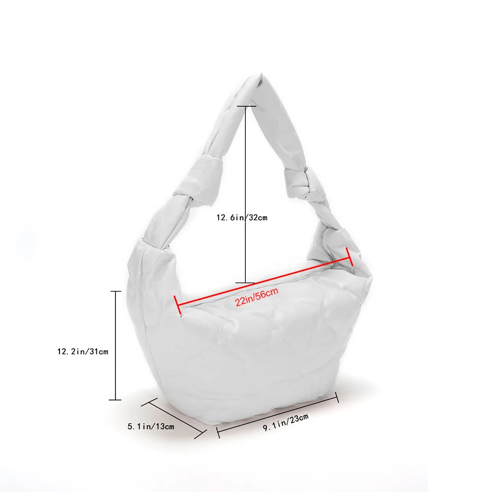 Autumn Winter Shopper Bag Dumplings Cotton Padded Crossbody Bags