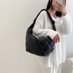 Autumn Winter Crossbody Bag Cotton Padded Travel Satchel