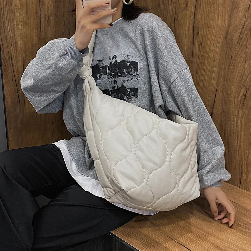 Autumn Winter Shoulder Crossbody Bag Large Capacity Zipper Wild Female Bag