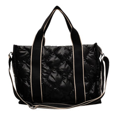 Quilted Cotton Crossbody Satchel for Shopper Travel
