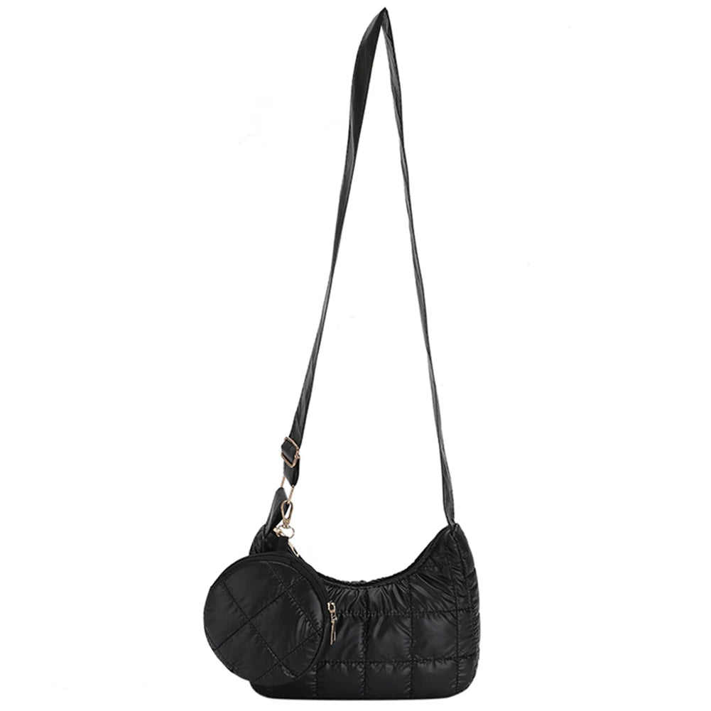 Autumn Winter Women Shoulder Bag Casual Quilted Female Underarm Bag
