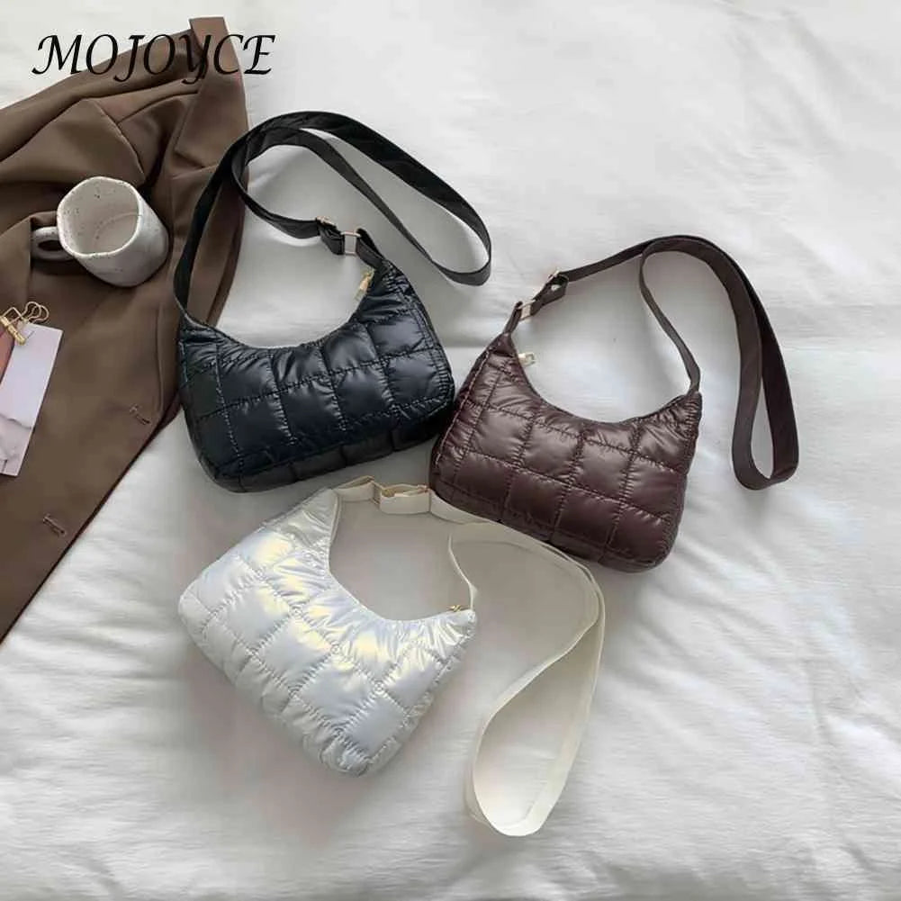 Women Shoulder Bag Quilted Commute Bags Casual Soft Adjustable Solid Diamonds