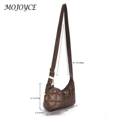 Women Shoulder Bag Quilted Commute Bags Casual Soft Adjustable Solid Diamonds