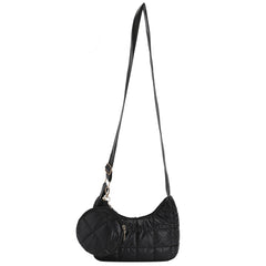 Quilted Shoulder Bag with Small Round Purse