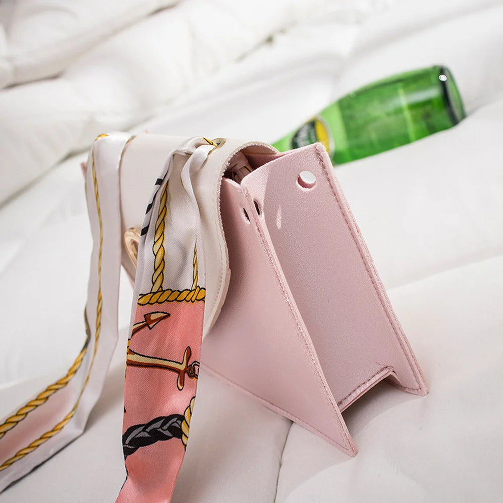 Silk Scarf Shoulder Bag for Autumn and Winter Style