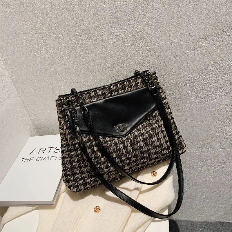 Autumn Winter Large Capacity Bag Women's Casual Shoulder Tote Bucket Bag