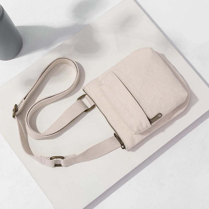 Autumn Winter Canvas Bag Women All-Match Mobile Phone Bag