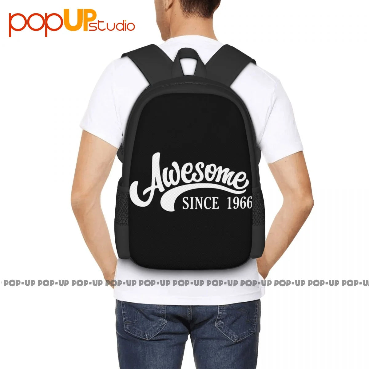 Happy 1966 Birthday Present Backpack, Large Capacity Print, Outdoor Running