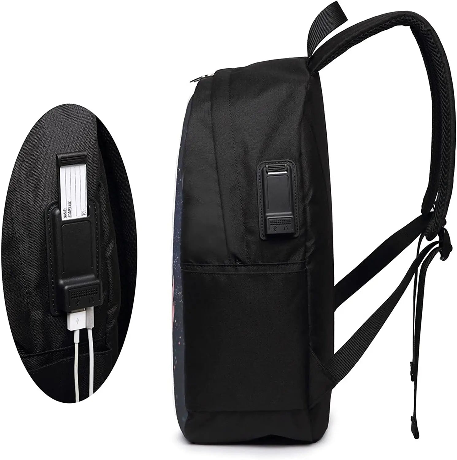 Axolotl Backpack Travel Laptop USB College Book Bag