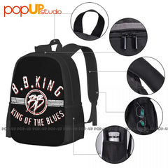 B.B. King 2012 Tour Backpack Vintage Schoolbag Large Capacity