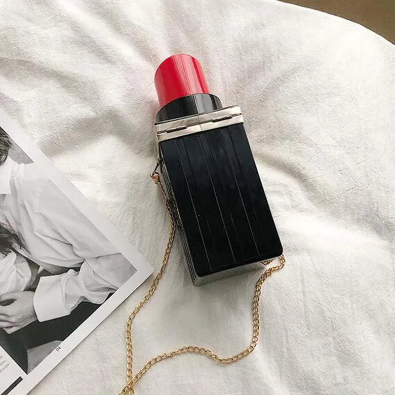 Vintage Lipstick Shape Evening Bag Wedding Party Clutch Handbag