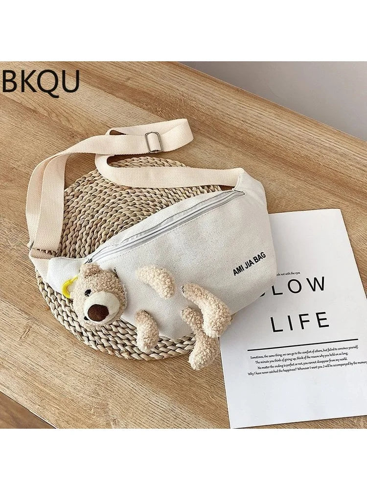 Women's Canvas Waist Bag Multifunctional Chest Bag