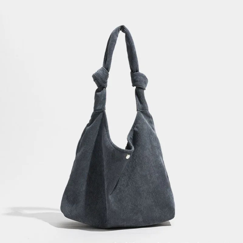 Corduroy Handbag Large Capacity Wallet Shopping Crossbody Bag