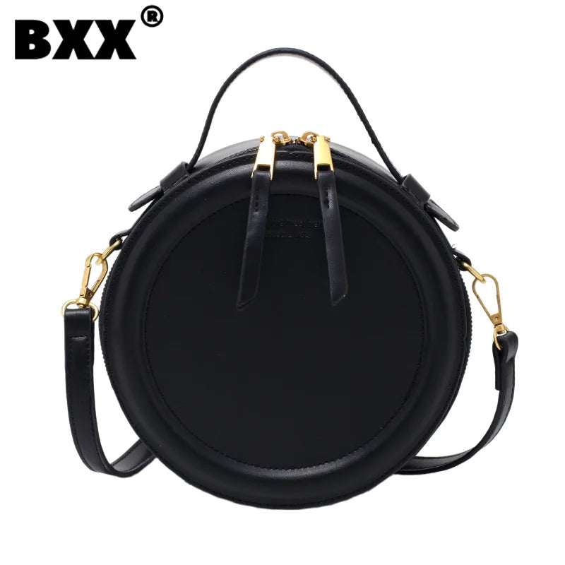 Women PU Leather Shoulder Bag with Zipper - HQ378