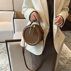 Women PU Leather Shoulder Bag with Zipper - HQ378
