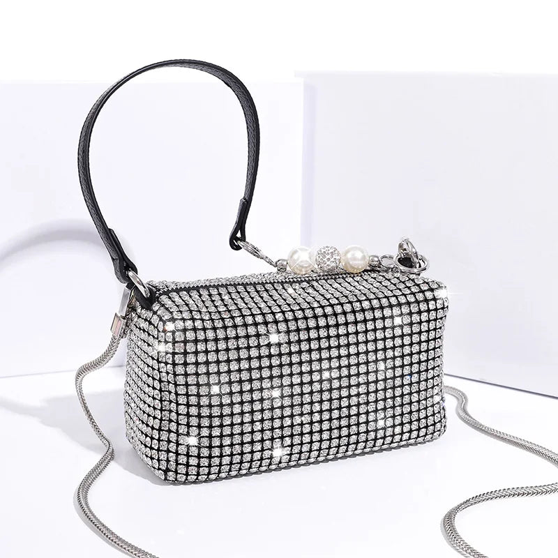 Rhinestone Handbag Women's Bright Diamond Shoulder Wallet Crossbody Bag