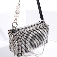 Rhinestone Handbag Women's Bright Diamond Shoulder Wallet Crossbody Bag