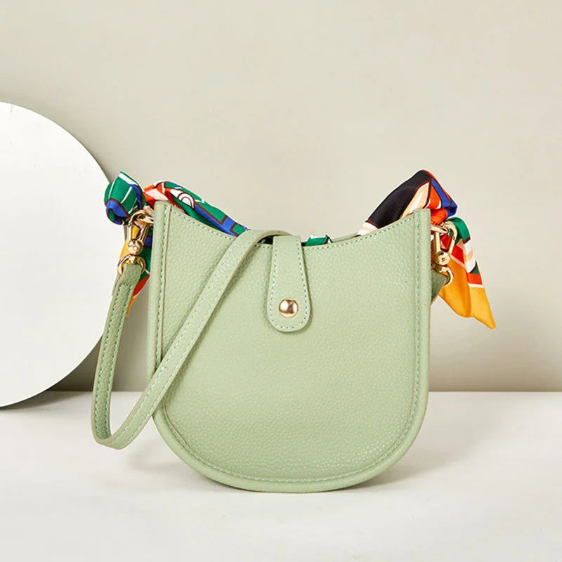 High Solid PU Leather Women's Handbags y2k Crossbody