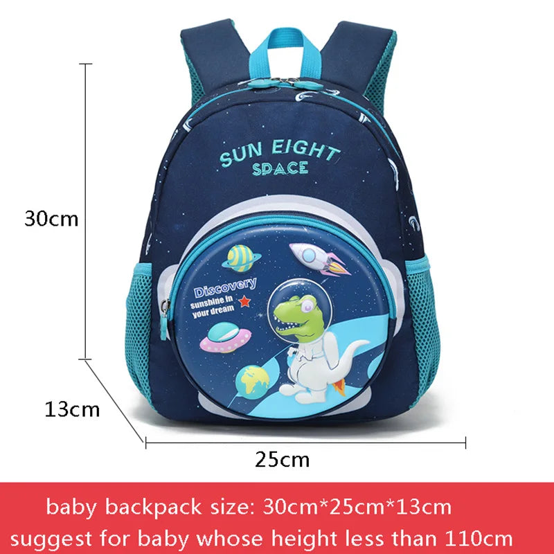 3D Cartoon Kindergarten School Backpack Waterproof Nylon Baby Bag 11 inch