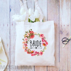 Team Bride Bachelorette Party Canvas Shoulder Bag