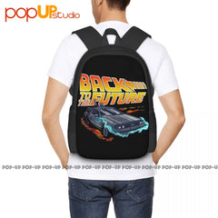 Back To The Future Backpack Large Capacity Print Training Sports Style