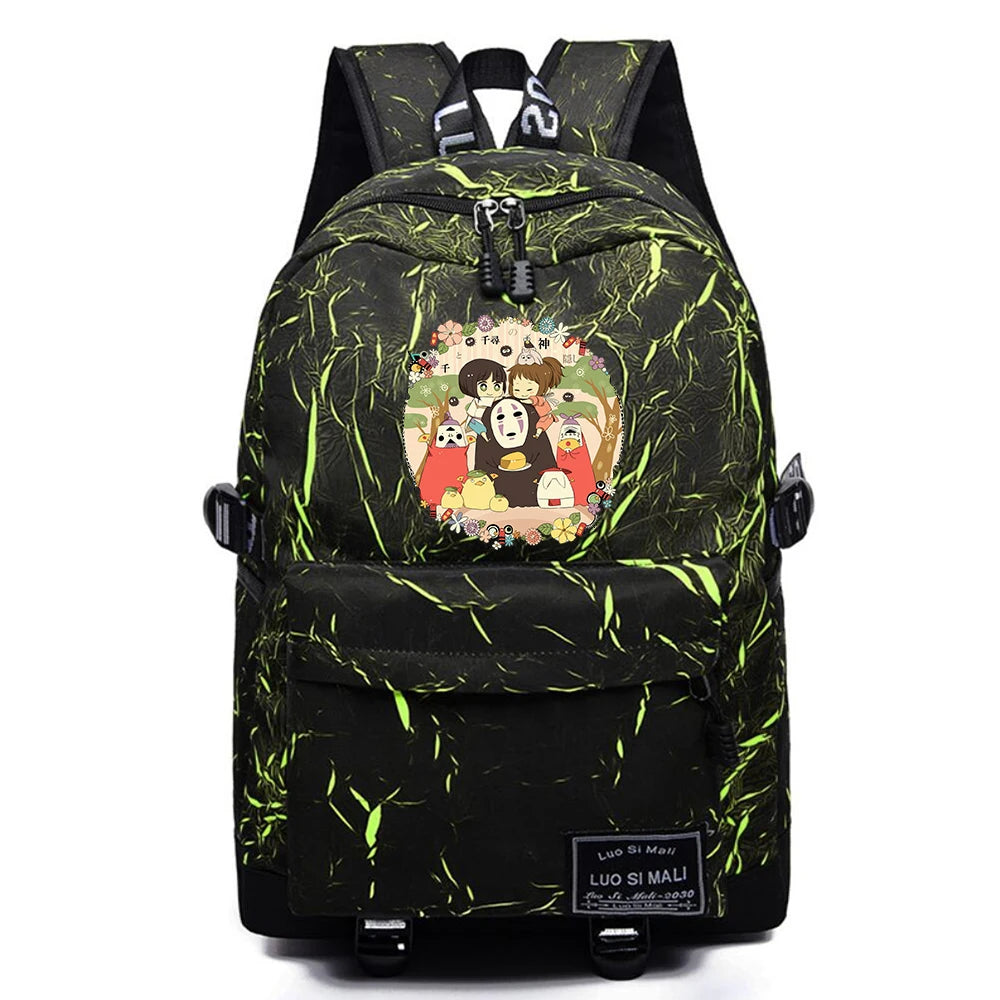 Anime Spirited Away Mochila High Schoolbag Casual Teenger Packsack