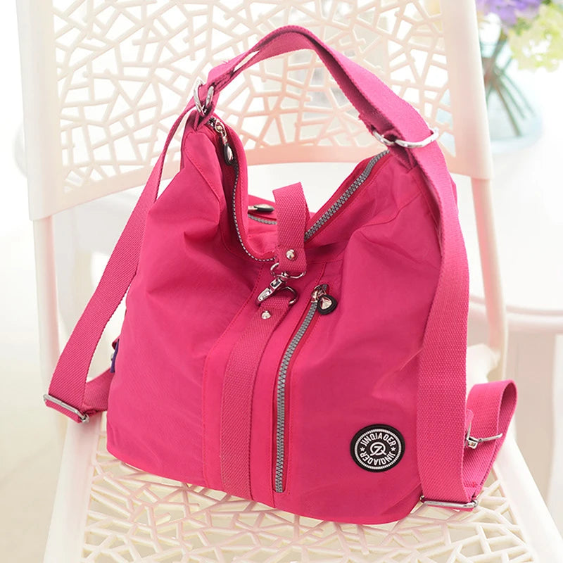 Casual Zipper Solid Sewing Backpack Retro Style Student Daily Bag Girls Book Moc