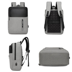 Men's Business Notebook Backpack USB Charging Waterproof 15.6 Inches
