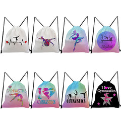 Girls Eco Shoes Bag Rhythmic Gymnastics Ballet Dancer Drawstring Pouch