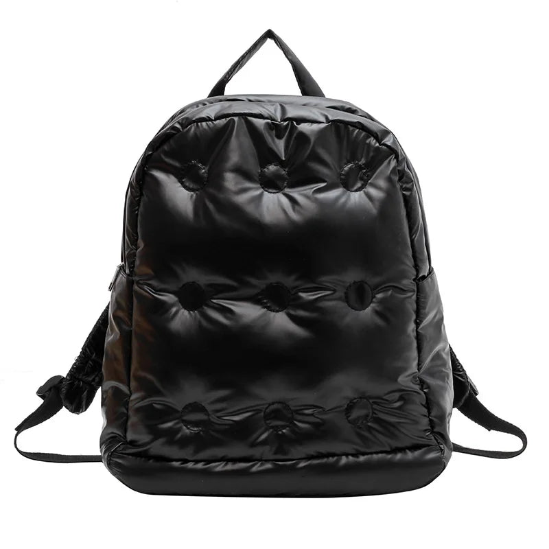 Winter Space Pad Cotton Feather Down Backpack for Women