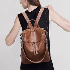 Leather Backpack Women Wild Travel Bag Leisure Backpacks