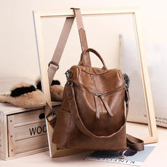 Leather Backpack Women Wild Travel Bag Leisure Backpacks
