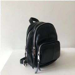 Solid PU Leather Teens Crossbody Chest Bags Large Capacity Streetwear Shoulder B