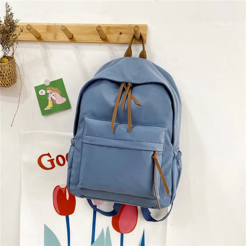 Large Capacity Solid Backpack for School or Travel