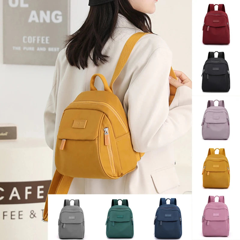 Waterproof Nylon Mini Backpack for Women
