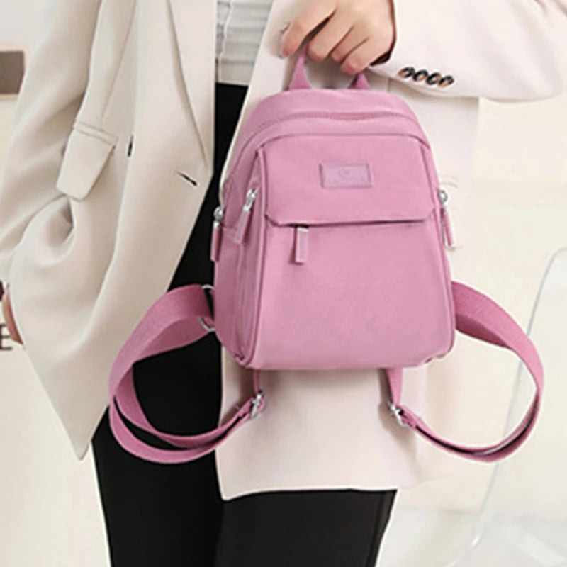 Waterproof Nylon Mini Backpack for Women